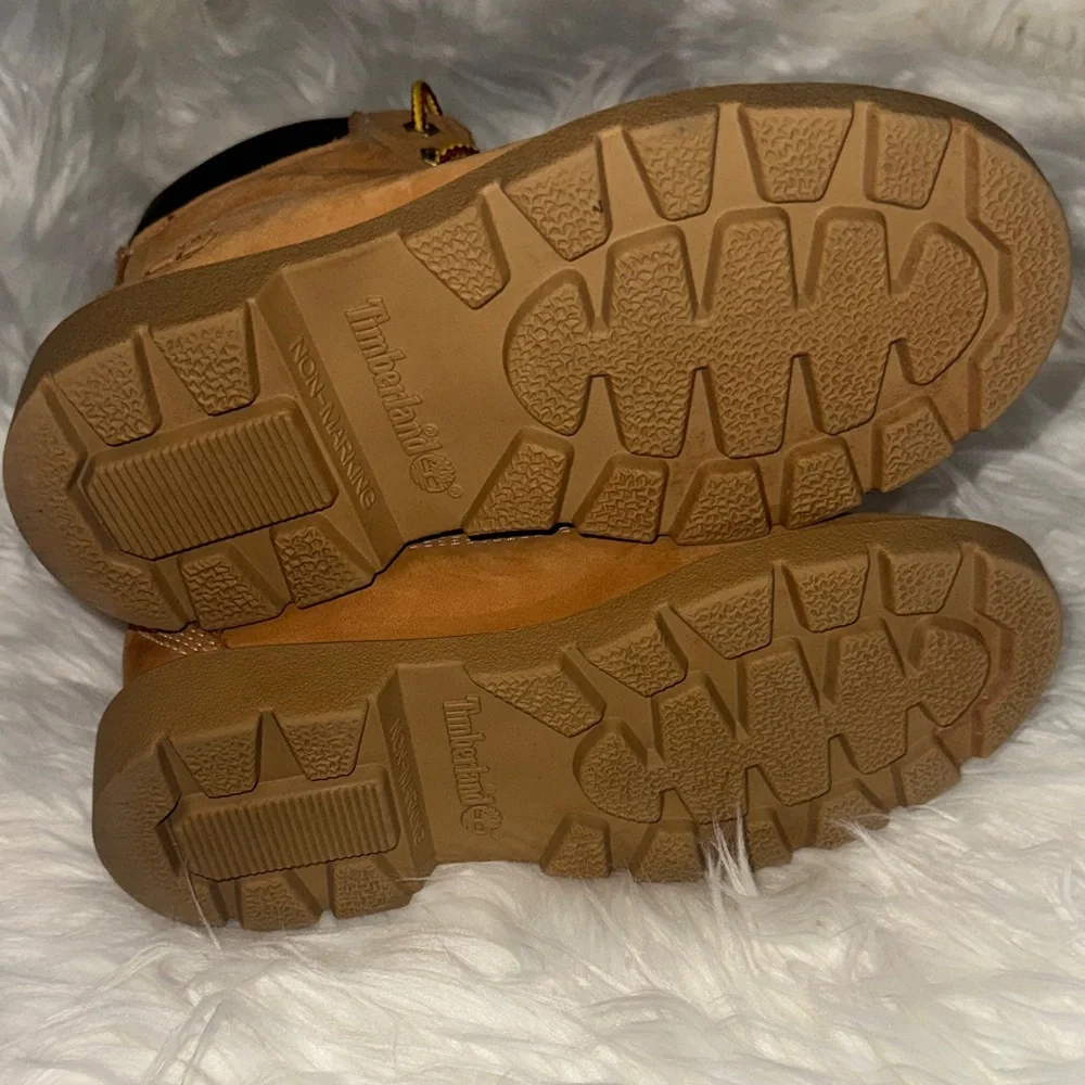 Timberland Tan Leather Boots with Black Accents